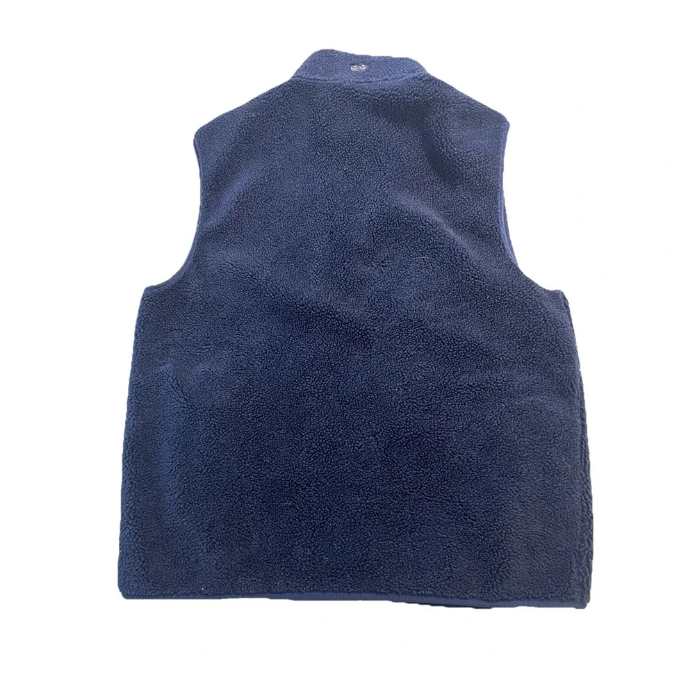 Vineyard Vines Men's Medium‎ Sherpa Fleece Zip Vest Blue Navy Outdoors Preppy